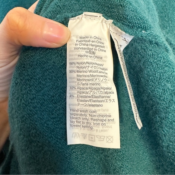 J. CREW green Supersoft turtleneck wool-alpaca sweater dress S - Picture 7 of 12